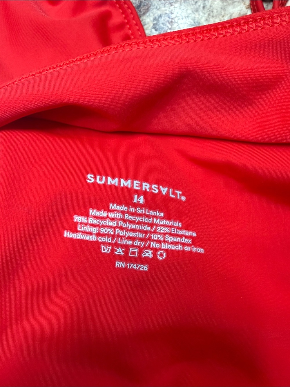 Summersalt Halter Plunge Red Swimsuit - Picture 3 of 7